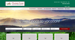 Desktop Screenshot of plumaspinesvacationhomesandrentals.com